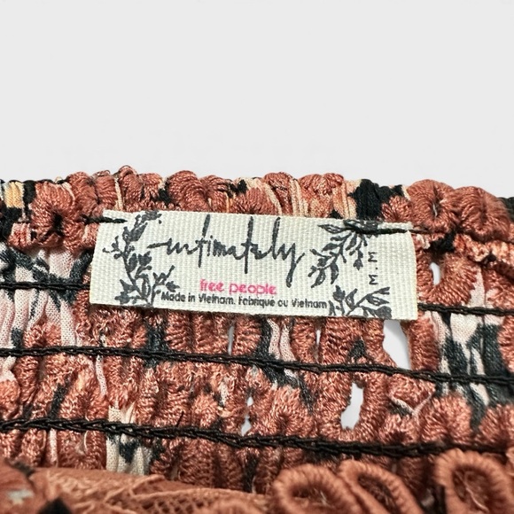 Free People Intimately Emma Soft Bra Women’s Medium Brown Embroidered Lace NWT - Picture 6 of 16